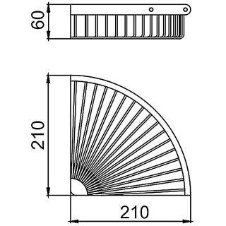 Полочка для ванной Frap F352-6 черный